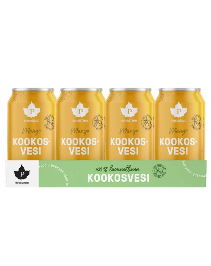 Puhdistamo Kookosvesi, 310 ml, Mango 12-pack